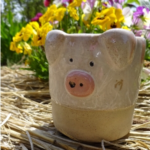 ランペロポット　豚の植木鉢